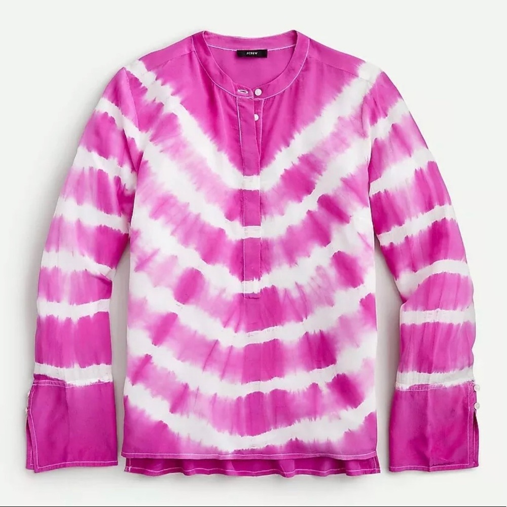 J Crew tie-dyed silk tunic